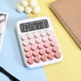 thumbnail image 4 of Calculadora Mecánica de Escritorio, Lindas Calculadoras de Botones Grandes con Pantalla LCD Grande de 12 Dígitos, Accesorios de Escritorio, Rosa, 4 of 5