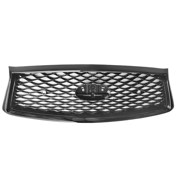 Ikon Motorsports Compatible with 2018-2024 Infiniti Q50 ER Style Front Bumper Mesh Hood Grille - Gloss Black