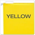 thumbnail image 3 of Reinforced Hanging File Folders, Letter Size, Yellow, 1/5 Cut, 25/BX (4152 1/5 YEL), 3 of 7