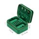 thumbnail image 2 of Joyero de terciopelo de felpa, organizador de joyas de viaje compacto, joyero pequeño para mujer, caja de almacenamiento de joyería portátil con cremallera y espejo para viajes y uso diario, Esmerald, 2 of 5