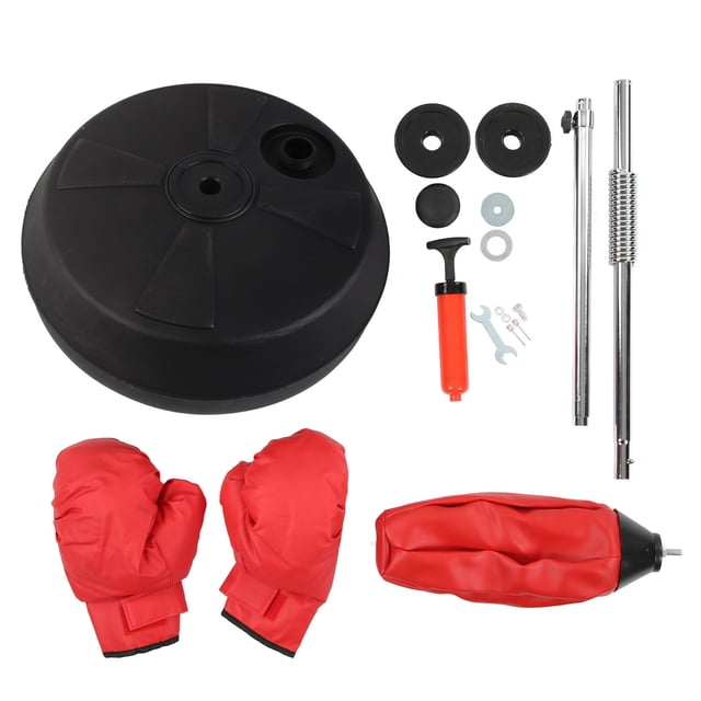 Saco de boxeo con soporte para guantes, saco de boxeo vertical ajustable para niños y adultos, ejercicio físico