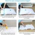 thumbnail image 5 of Compression Bags for Travel Vacuum Bags, Manual Vacuum Pump, Save Storage Space with Robust Reusable Airtight Watertight Bags for Home Moving, 5 of 5