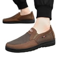 thumbnail image 2 of Men Walking Shoes Breathable Hollow Mesh Casual Shoes Lightweight Non Slip Slip On Thick Rubber Sole Loafers Three Classic Solid Color Daily Outdoor Sneakers, 2 of 7