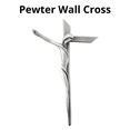 thumbnail image 4 of Pewter Good Triumphed Evil Contemporary Serpentine Cross Crucifix, 9 Inch, 4 of 7