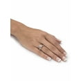 thumbnail image 3 of PalmBeach Jewelry Round Cubic Zirconia and Simulated Smoky Topaz Crossover Halo Ring 2.64 TCW in Rose Gold and Black Ruthenium Plated Sterling Silver, 3 of 6
