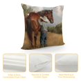 thumbnail image 4 of Orinice Horse Graphic Decorative Pillow Cover for Home Couch Living Room Bed Sofa 22x22in, 4 of 5