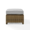 thumbnail image 3 of Crosley Furniture Bradenton 25"Fabric Outdoor Ottoman in Gray/Brown, 3 of 8