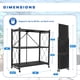 thumbnail image 2 of Estante de almacenamiento plegable de 3 niveles con ruedas - Estantería de exhibición plegable de metal, carrito con ruedas para libros, estantes de almacenamiento de cocina, organizador de despensa, 2 of 5