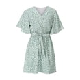 thumbnail image 4 of Vestidos Para Mujer Vestidos Casuales de Moda Correas de Manga Corta Con Cuello en V Vestido Estampado Odeerbi ODB165019, 4 of 8