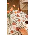 thumbnail image 4 of Mantel ISAENNE Designer de lino francés naranja con estampado floral, 140 cm, 4 of 7