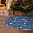 thumbnail image 5 of Sikiie Cosmos Rockets Nativity Christmas Tree Skirt, Jesus Christian Winter Holiday Tree Mat Decoration(30-48IN)36", 5 of 6