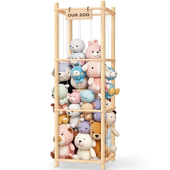 Almacenaje y organizador de animales de peluche Woodure Wooden Zoo