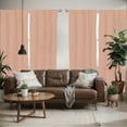 thumbnail image 2 of Ambesonne Peach Window Curtains, Abstract European Design, Each 28" W x 84" L, Peach Black, 2 of 4