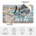 thumbnail image 3 of Turquoise Beach Door Mat Indoor Outdoor, Coastal Starfish Retro Wooden Plank Non Slip Welcome Mat with Rubber Backing, Absorbent Fabric Front Door Mats Entryway Rug for Home Patio Entrance 18"x30", 3 of 9