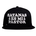 thumbnail image 1 of Gorra Plana Negra Unitalla Satanas Es Mi Pastor, 1 of 4