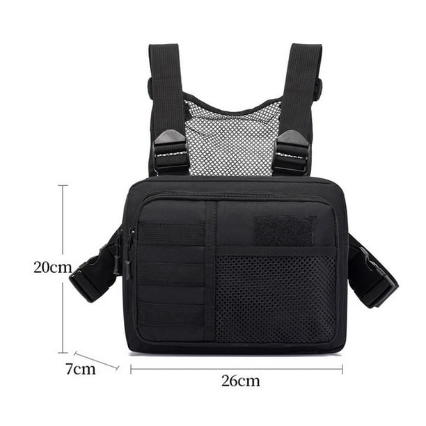 Bolsa al aire libre chaleco Streetwear hombres Chest Rig Tactics Chest para viaje caqui JShteea Para Estrenar