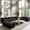 Teddy Black, variant on BEHOST 130" 8-Piece Modular Sectional Sofa with Ottomans, U-Shaped Pit Couch for Living Room, Modern Teddy Fabric Cloud Couch Set, Large Sleeper Sofa with Deep Seats, Classic Black