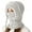 White, variant on 3 in 1 Beanie Hat with Scarf and Mask，Women's Outdoors Windproof Scarf Hat, Knitted Ski Mask Set， Cold Knitted Hats Wind Resistant Hooded Scarf, Thick Plush-Lined
