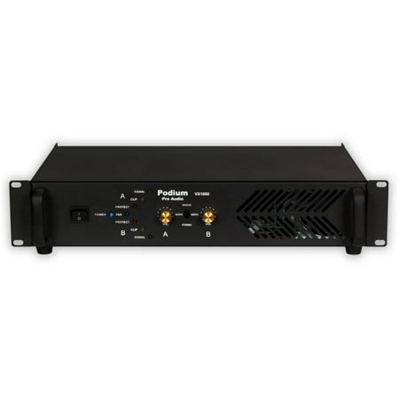 Podium Pro VX1000 Power Amplifier 2 Channel 1000 Watt PA, DJ, Karaoke, Band, (Best 3 Channel Guitar Amp)