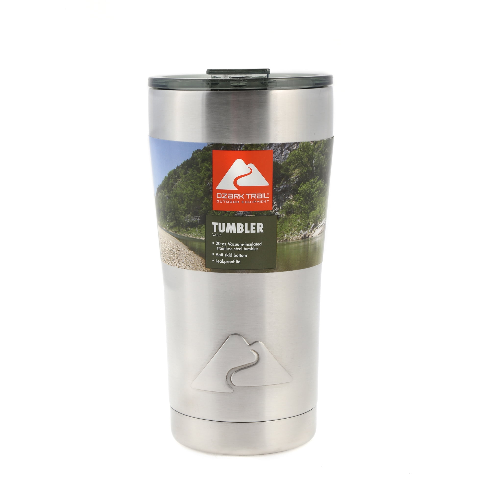 New Ozark Trail 20-Ounce Double-Wall 2, Silver Lot Vacuum-Sealed Tumbler 