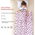 thumbnail image 6 of Anjee Weighted Blanket for Kids, All Season Soft Cozy Washable Heavy Calming Blanket, Pink Leopard 3 lbs 36" x 48", Ideal for Home School Naps, 6 of 8