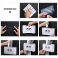 thumbnail image 4 of Yeacher ecoco Wall-Mounted Toothbrush Holder with 2 Toothpaste Dispensers 4 Cups and 5 Toothbrush Slots Toiletries Storage Rack, 4 of 7