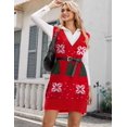 thumbnail image 6 of Zeagoo Women's Sweater Vest Dress Oversized Sleeveless V-Neck Casual Pullover Sweater Fall Winter Knit Slit Short Dress, 6 of 6