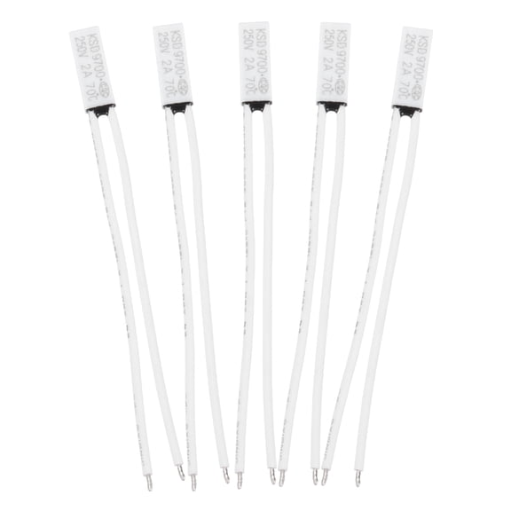 5 Pcs KSD9700 Thermostat 70°C/158°F Normally Close Temperature Switch Thermal Protector N.C 2A 250V Plastic Temperature Controller