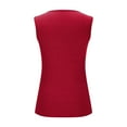 thumbnail image 6 of Fanxing Womens Tank Tops Dressy Casual Slim Fit U Neck Sleeveless T Shirts Knit Tanks Blouses Red,M, 6 of 7