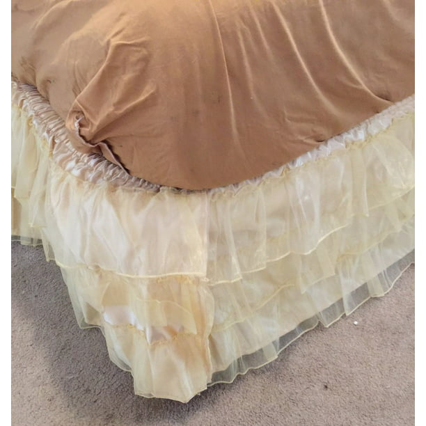 Queen King Bed Skirt, Satin Bed Skirts Queen