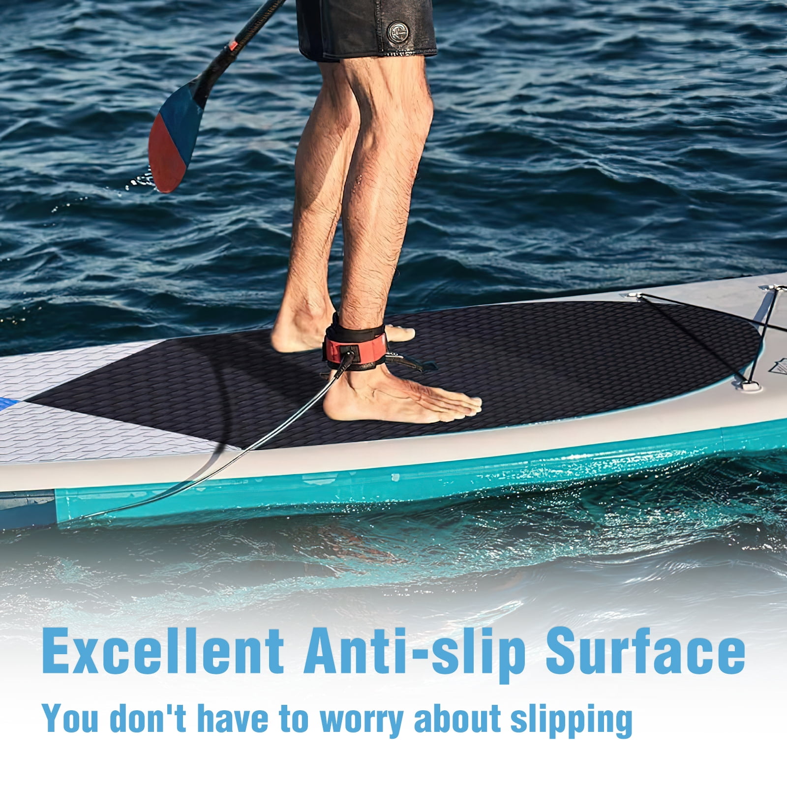 Boat Flooring EVA Foam Boat Decking Marine Mat Non-Slip Self-Adhesive Flooring Sheet for Motorboat Kayak Surfboard Garden Swimming Pools, 94.5" x 23.6"