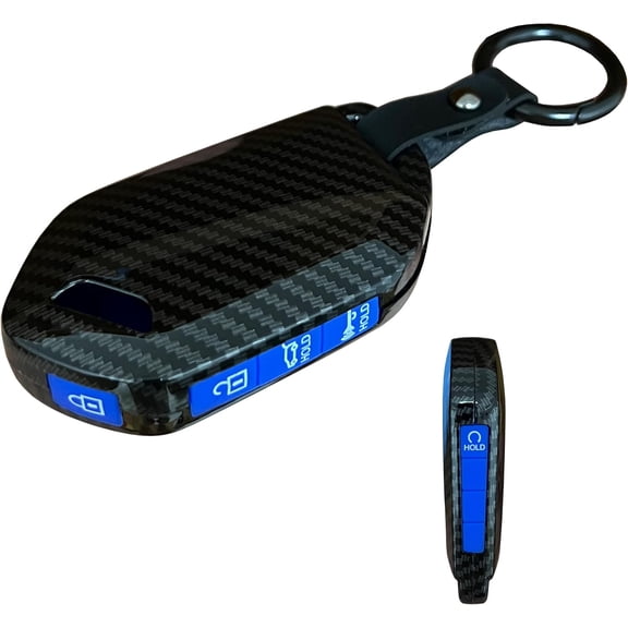 Car ABS Plastic Key Fob Cover Silicone Button Key Shell Fit for Kia Key Protective Cover Fit for 2023 2024 2025 Kia Telluride Sorento (Blue)