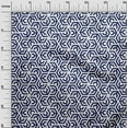 thumbnail image 3 of oneOone Cotton Poplin Navy Blue Fabric Geometric Craft Projects Decor Fabric Printed By The Yard 42 Inch Wide, 3 of 4