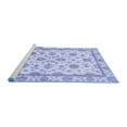 thumbnail image 2 of Ahgly Company Machine Washable Indoor Square Oriental Blue Traditional Area Rugs, 4' Square, 2 of 4