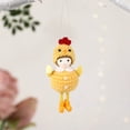thumbnail image 2 of CoreLiving Holiday Crochet Animal Hanging Décor Set Round Belly Chicken Chick Holding Egg Stuffed Doll for Easter Scene Positive Emotional Support Nuggets Plushie, 2 of 6