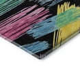 thumbnail image 3 of Addison Rugs Mayfield Premium Machine Washable Transitional Stripes Black Rectangle Rug, 1'8" X 2'6" Machine Washable Transitional Stripes Black Oversized Sherpa Throw Blanket, 3 of 6