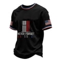 thumbnail image 3 of 9/11 Shirt Men 911 25th Anniversary USA Flag Patriotic Tshirt Short Sleeve Crewneck American Flag Faith Hope Courage Tee Tops, 3 of 5