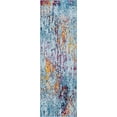 thumbnail image 3 of Rugs.Com Starlight Collection Transitional Abstract Runner Rug ‚Äì Blue 2' X 6' Rug Perfect For Hallways, Living Rooms, Bedrooms And More, 3 of 5