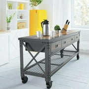 DuraMax Rolling Workbench Furniture 72 in. x 24 in. with 3 Drawers, for Home, Garage, Workshop
