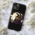thumbnail image 5 of Halloween Cat Friends Phone Case, Adorable Bat-Winged Black Cat and Angelic White Cat Playing with Pumpkin for iPhone 16 15 14 13 12 11 Pro Max Mini Plus, 5 of 6