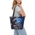 thumbnail image 3 of Japuie Black And Blue Lightning Dragon Print Women's Crossbody Tote Handbag,Shoulder Bag,Casual Tote,Satchels Crossbody Purse,Top-handle Tote Handbag,for Travel College Work, 3 of 7