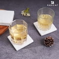 thumbnail image 3 of Radicaln White Marble Coasters Set of 6 Handmade 3.5 inch Square Coasters for Drinks, Elegant Stone Coasters for Home, Office & Kitchen Décor, 3 of 6
