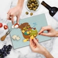 thumbnail image 5 of Cartoon Cutting Board, Private Detective Duckling Character with a Magnifying Glass Sherlock, Decorative Tempered Glass Cutting and Serving Board, Small Size, Multicolor, by Ambesonne, 5 of 5