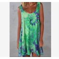 thumbnail image 1 of Nouveau Mode Femmes Sans Manches Cravate Teinture Robe Soleil en Vrac Mini-Débardeur Robe, 1 of 6