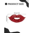 thumbnail image 2 of 1Pcs Lip Alloy Resin Brooches Red Brooch Badge Lip Brooches Laple Pins for Clothing Dress Coat Decoration Hats Bags Accessory Valentine's Day Elegant Gifts 16.5x36mm Red, 2 of 3