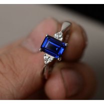 Rainbow Gemstone Ring Inlaid Square Copper Band Jewelry For Women Gift Birthday Fashion Accessory Statement Piece