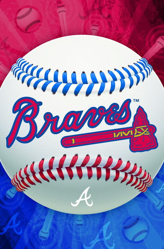 Atlanta Braves™ - Logo Poster and Poster Clip Bundle - Walmart.com