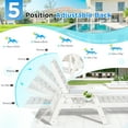 thumbnail image 2 of NALONE Chaise Lounge Set of 2 Outdoor with 5-Position Adjustable Backrest, HDPE Lounge Chair for Outside Supports Up to 400 LBS, Pool Lounge Chairs for Patio Poolside Deck Beach Backyard(White), 2 of 8