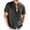 Black, variant on Mens Short Sleeve Cuban Guayabera Shirt Casual Linen Summer Beach Button Down Shirts Beach Hawaiian Shirts