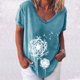 thumbnail image 2 of Elegante mujer con cuello en V estampado camiseta blusa Tops sudadera OAVQHLG3B Store  lin121212, 2 of 4